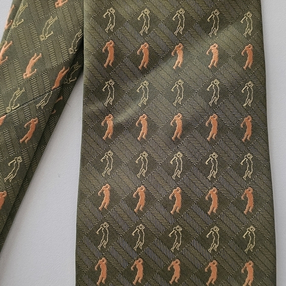 Tommy Bahama Off Island Jungle Green Golf Tie Golfer Master’s Tiger Woods Putter - Picture 4 of 7